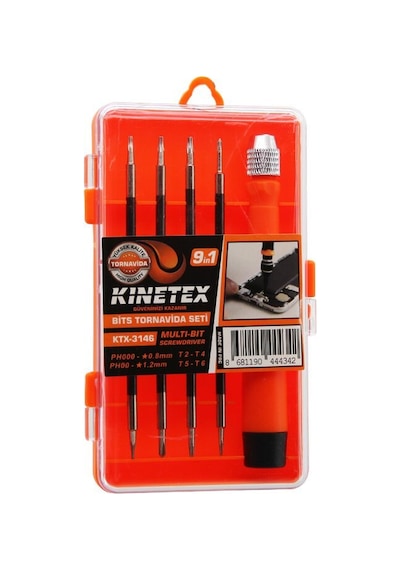 Kinetex Ktx-3146 9'lu Saatçi Ve Telefoncu Bits Tornavida Uç Seti- 24'li Paket