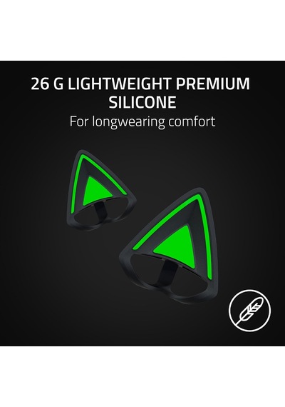 Lexroo Kitty Ears V2 - Evrensel Fit Clip-on Kitty Ears Kulaklıklar İçin Siyah