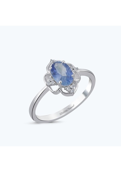Altınbaş Pırlanta Safir Oval Yüzük Mkm478s-14k