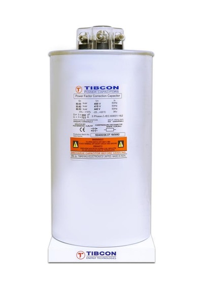 TİBCON 50Kvar 400V Trifaze Silindir Tip Kondansatör