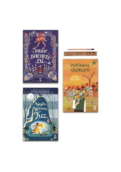 Genç Timaş Ayıyla Konuşan Kız - Tavuk Bacaklı Ev - Portakal Çiçekleri Set - 3 Kitap
