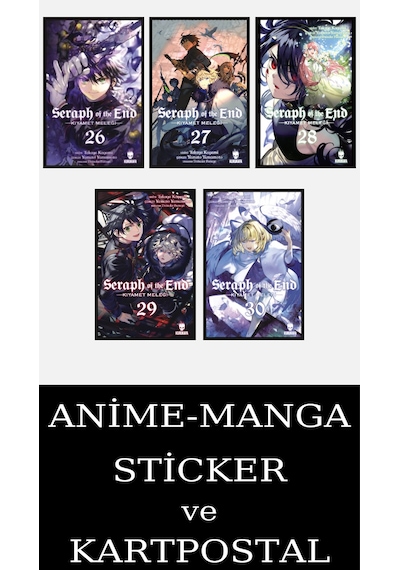 Seraph Of The End 26-27-28-29-30 Manga Seti 5 Kitap / Anime-manga Sticker Ve Kartpostal