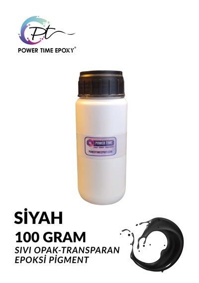 Opak & Transparan Sıvı Pigment Boya 100 Gram / Siyah / Epoksi Için