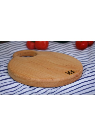Kesme Tahtası & Sunumluk Yuvarlak Kulplu 30 25 Cm