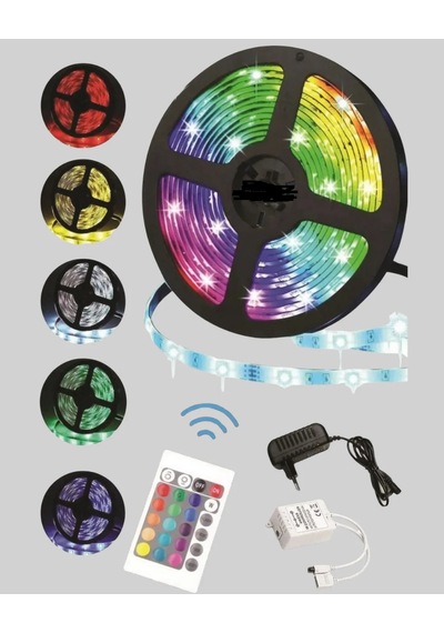 5 Metre Kumandalı Rgb Şerit Led Aydınlatma 67684491