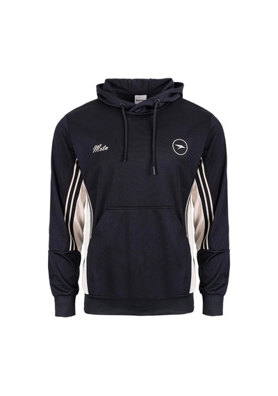 Maraton Boxy Erkek Kapüşonlu Siyah Sweatshirt Siyah