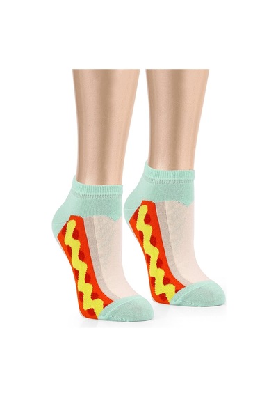 Ozzy Socks 5 Çift Eğlenceli Desenler Kadın Patik Çorap Ozzyp007 Çok Renkli2