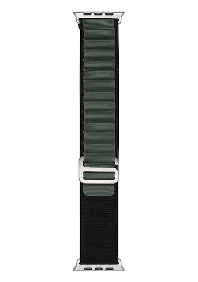 Watch Ultra 49mm Mkst- Band-74 Hasır Kordon-siyah-yeşil