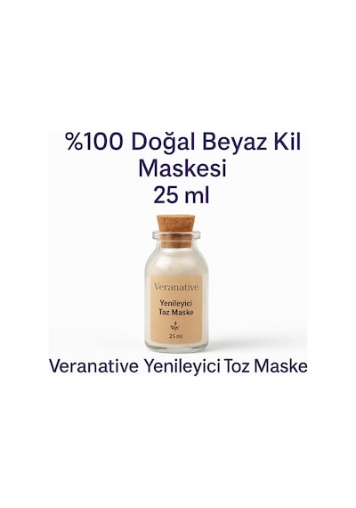 Veranative Gözenek Sıkılaştırıcı ve Siyah Nokta Karşıtı Doğal Bentonit Toz Kil Maskesi 25 ML