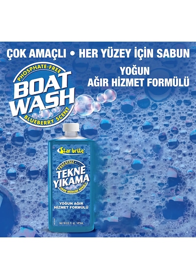 Starbrite - Tekne Temizleyici Ağır Hizmet Konsantre 500 Ml : 1-2 Kapakla Tam Temizlik, Cilayı Sökmeyen Güçlü Formül