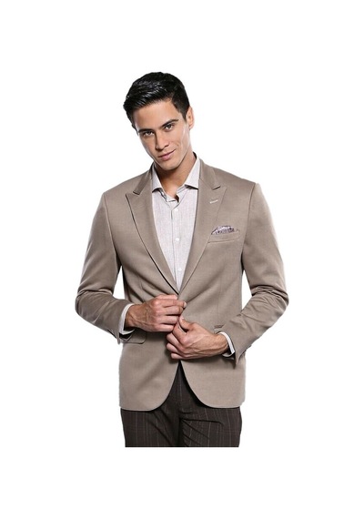 Penye Bej Slim Fit Ceket Wessi 001
