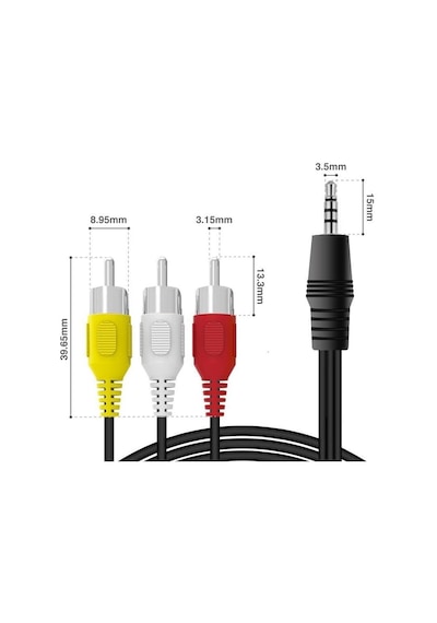 Px-4824 3.5 Mm Stereo To 3 Rca Dişi Tos Çevirici Dönüştürücü Ses/görüntü Kablosu, 3.5mm To Rca Görüntü Akt