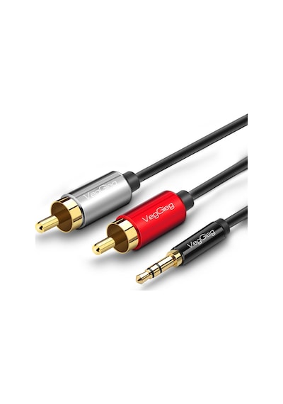 Veggieg 3.5mm Aux To 2 Rca Ses Kablosu 1.5 Metre