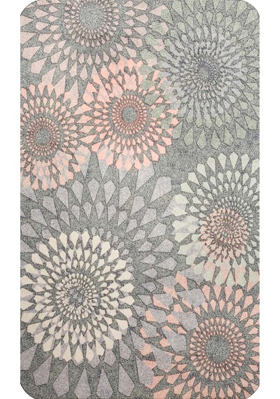 Rovigo Home Baskılı Kaymaz Taban 2 Li Banyo Paspas Takım Rvg5201-100X60-60X50 Çok Renkli