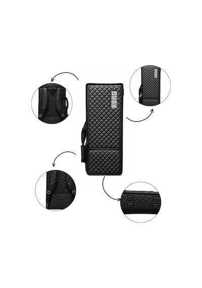 Korg Pa5x, Kronos 2, Kronos 3, Pa700, Pa900, Pa1000 Keybord Uyumlu Siyah Kapitone Çantası