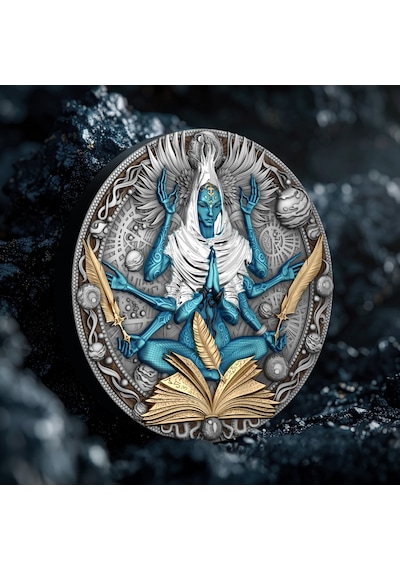 Agakulche Hint Tanrı Cobellian Gümüş Sikke Coin