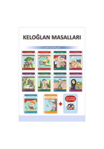 Ata 1.Sınıflar için Keloğlan Masalları + Kitap Okuma Not Defteri