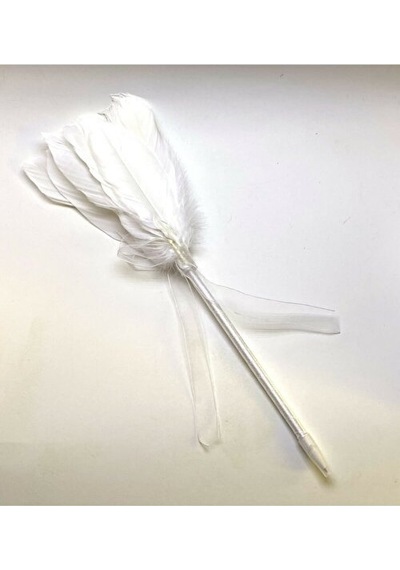 Beyaz Renk Tüylü Kalem 35 Cm  