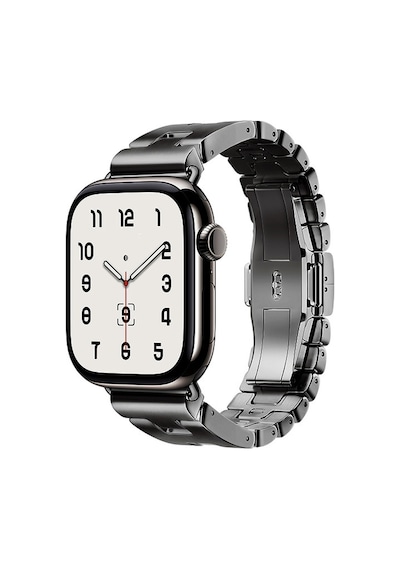Apple Uyumlu  Watch 10 Serisi 46mm Kordon Satine Grand Dizayn Metal Strap Kayış 125