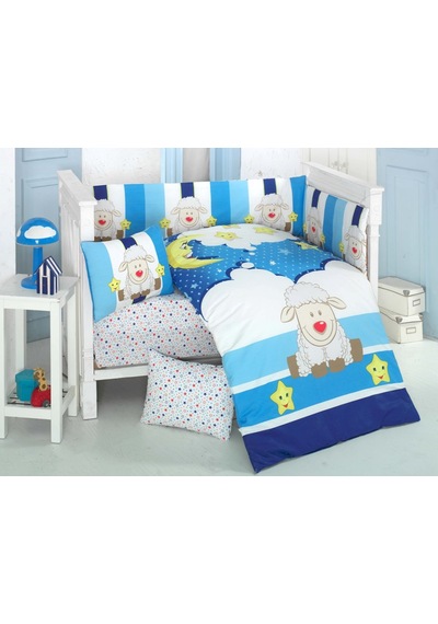 Komfort Home Bebek Uyku Seti 8 Parça Ranforce %100 Pamuk Moon
