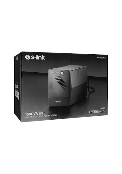 S-Link Might U150 1500VA 12V 9AH x2 900 W Line-Interactive Kesintisiz Ups Güç Kaynağı Siyah