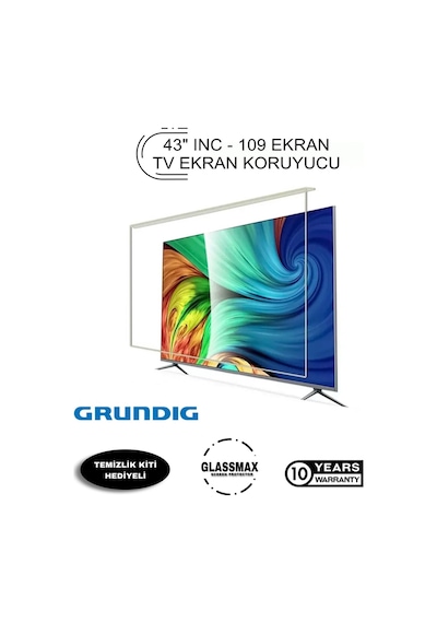 Grundig 43ahd8400 Uyumlu 43" Inç 109 Ekran Tv Ekran Koruyucu