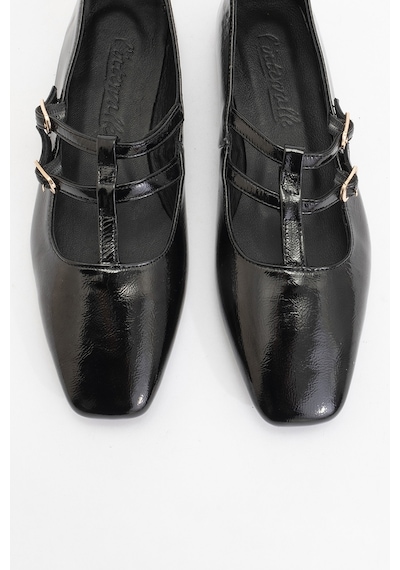 Luvishoes Luvi Shoes Starlıng Siyah Rugan Hakiki Deri Kadın Babet Ayakkabı Siyah Rugan
