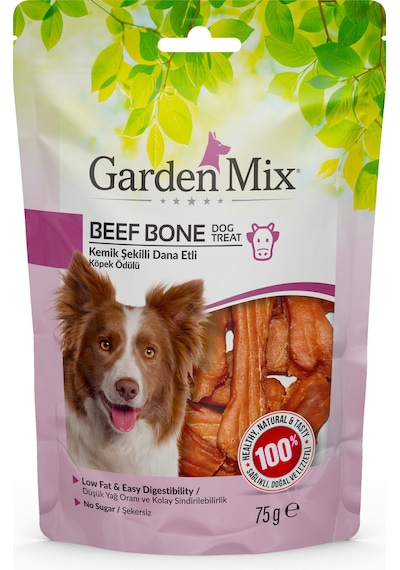 Garden - 60 - Mix Kemik Şekilli Dana Etli Köpek Ödülü 75 - Csmo-tex - 75 Gr