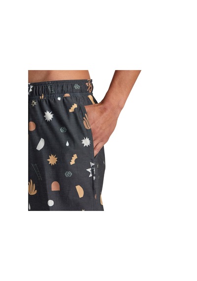 Rvca Rvca Atlas Elastic Erkek Siyah Boardshort 3837 Çok Renkli