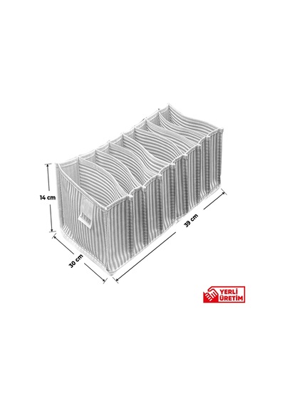 8 Gözlü Çekmece Ve Dolap Içi Akordiyon Düzenleyici Organizer L Beden Kumaş Beyaz 11 X 12 Tr Diğer