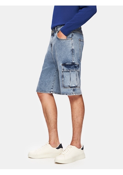 Ltb Marıno Short Orta Bel Rahat Kesim Açık Mavi Jean Bermuda Açık Mavi L