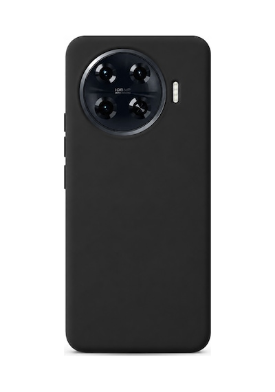 Tecno Spark 20 Pro Plus Uyumlu İçi Kadife Kaplamalı Silikon Kılıf Airline Serisi Siyah