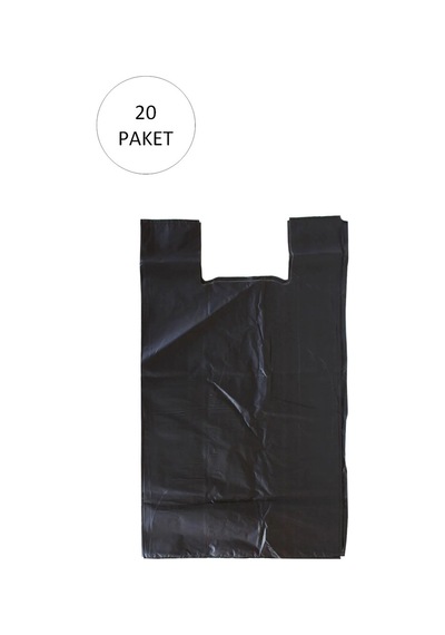 Hubrendy Tedarik Siyah Hışır Atlet Poşet Mini Boy 22x31 Cm 20 Paket Takriben 10.000 Adet