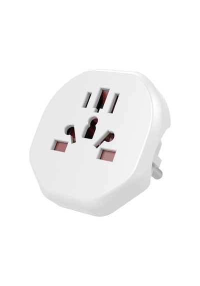 Infomax Evrensel Seyahat Priz Adaptörü 2300w Universal Fiş Dönüştürücü Eu Avrupa Priz Adaptörü Abd İngiltere Avustralya Çin Japonya  10a Beyaz