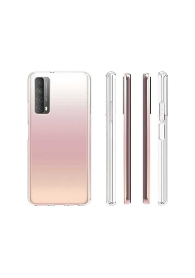 Huawei P Smart 2021 Kılıf Zore Süper Silikon Kapak Renksiz