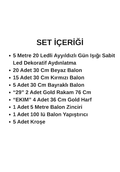 Ay-yıldız Ledli 29 Ekim Cumhuriyet Bayramı Temalı Gold Folyo Rakam Ve Harf Kırmızı Beyaz Ay Yıldız Balonlar Altın - Kırmızı
