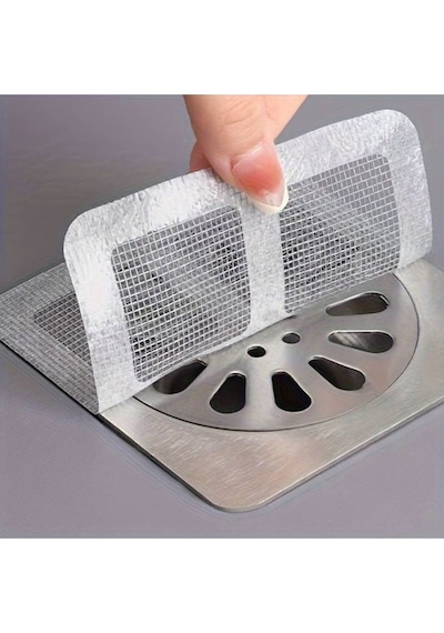 Mainshop 30 Adet Yapışkanlı Tek Kullanımlık Banyo Gider Saç Kıl Tutucu Ve Mutfak Evye Çöp Ayırma Süzgeci