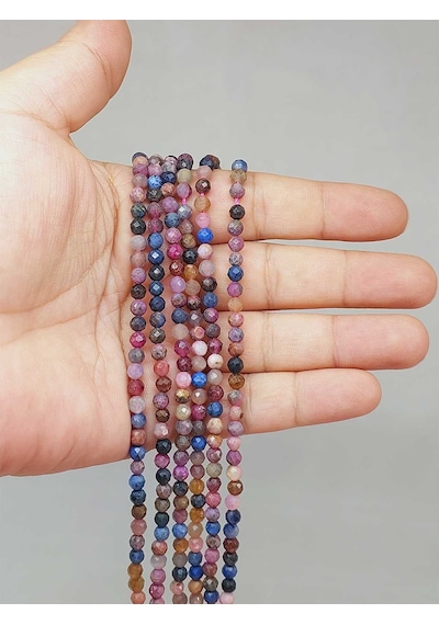 Yasamtohumu Yakut & Safir Taşı Dizi 4 MM 51220 Çok Renkli