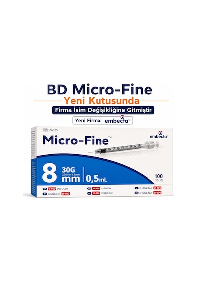 Bd Microfine 05 Ml Insulin Enjektörü 1kutu 100 Lük