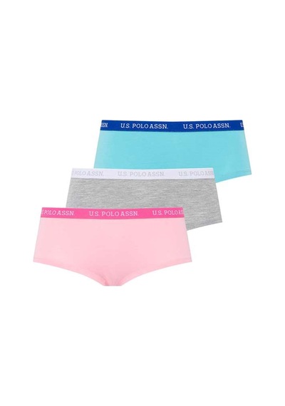 U.S. Polo Assn. U.s Polo Assn. 66115 Kadın 3 Lü Şort Külot-lacivert&fuşya&beyaz Lacivert