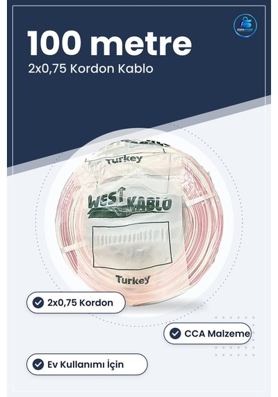 Elektrik Tesisat Kablosu Kordon Cca Kablo 100 Metre Makara Ev Kul