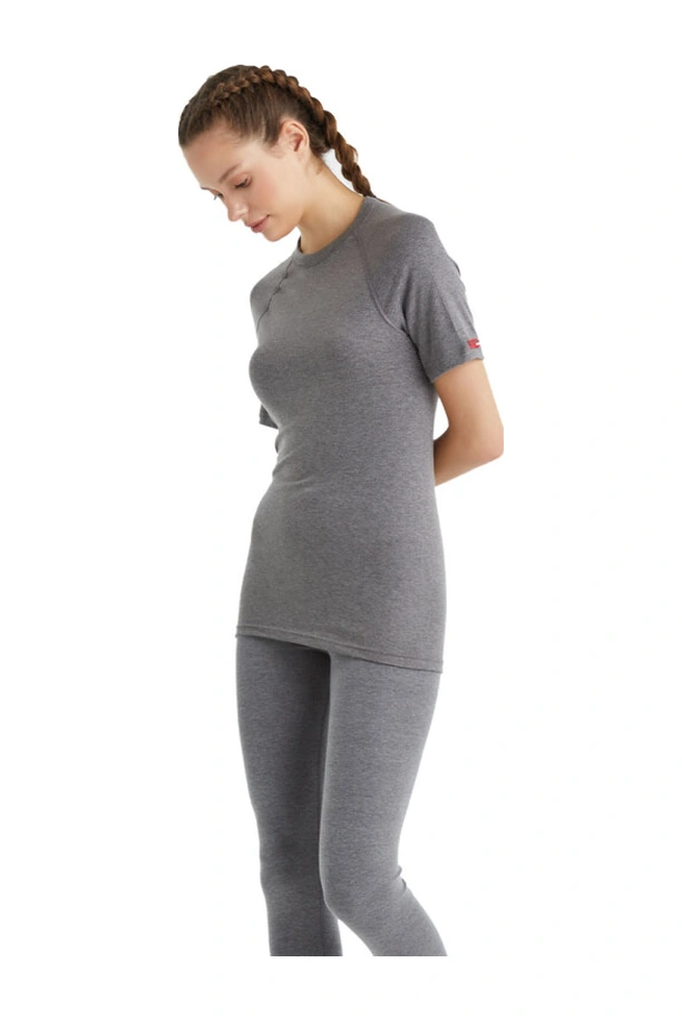 Blackspade Unisex Termal Tişört 2. Seviye 9258 - Gri Melanj