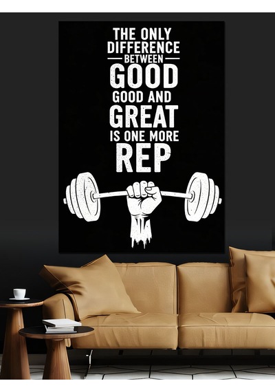 Ahşap Tablo Motivasyonel Fitness Ve Spor Yazısı
