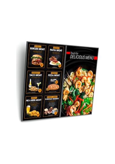 Cletech 2x1 LCD Monitör / TV / Menuboard Duvar Askı Aparatı (43'' - 55'' Arası)