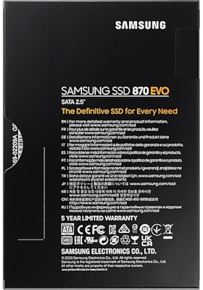 Samsung 870 Evo MZ-77E500BW 2.5" 500 GB SATA 3 SSD