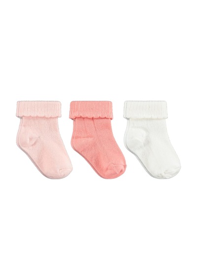 Civil Baby Kıvrık Basic 3'lü 6-18 Ay Bebek Kız Çorap Set Standart