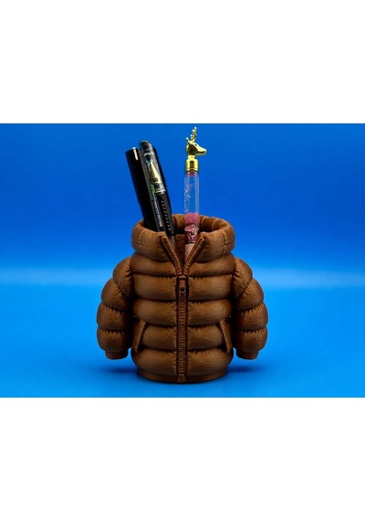 3d Baskı Şişme Mont Kalemlik - Masaüstü Organizer-kahverengi Diğer