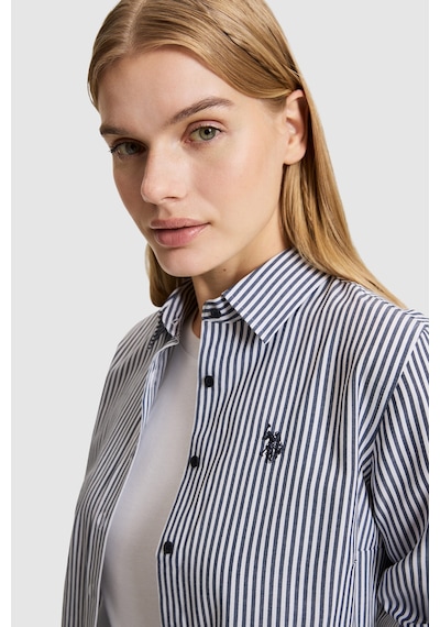 U.S. Polo Assn. Kadın Lacivert Uzun Kollu Gömlek 50332398-vr033
