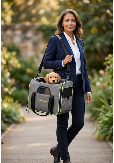 Missidea Brave Paws Kare Model Plastik Fileli Kedi Ve Köpek Taşıma Çantası Gri