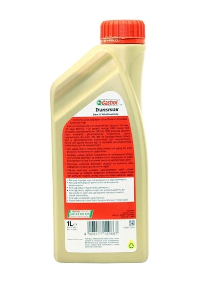 Castrol Atf Transmax Dex Iıı Multivehicle 1 Lt Otomatik Transmisyon Yağı